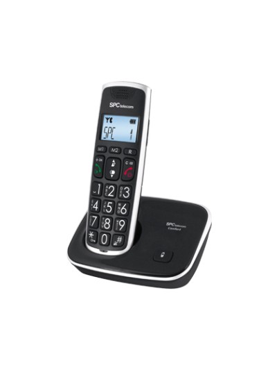 Telefono inalambrico spc telecom 7608n teclas digitos y pantalla extra grandes compatible audifonos