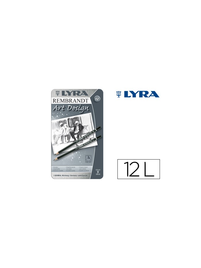 Lapices de grafito lyra rembrand art design caja de 12 graduaciones 6b-5b-4b-3b 2b-b-hb-f-h-2h-3h-4h Lapices de grafito lyra rembrand art design caja de 12 graduaciones 6b-5b-4b-3b 2b-b-hb-f-h-2h-3h-4h