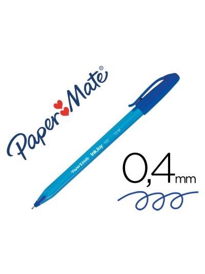 Boligrafo paper mate inkjoy 100 punta media trazo 1mm azul