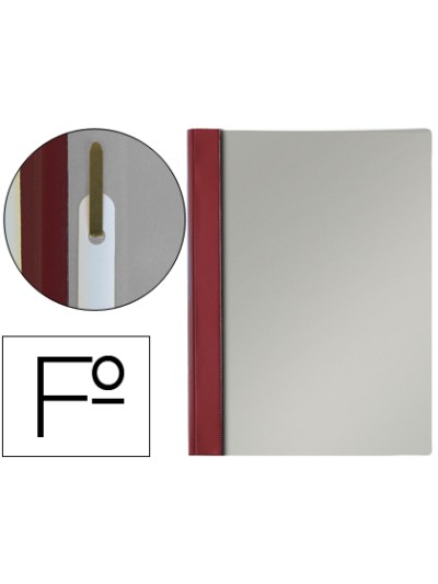 Carpeta dossier fastener pvc esselte folio burdeos