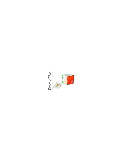 Cinta adhesiva q-connect transparente 33 mt x 12 mm encelofanada