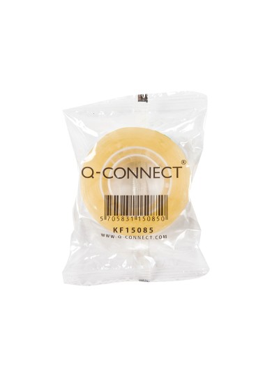 Cinta adhesiva q-connect transparente 33 mt x 12 mm encelofanada