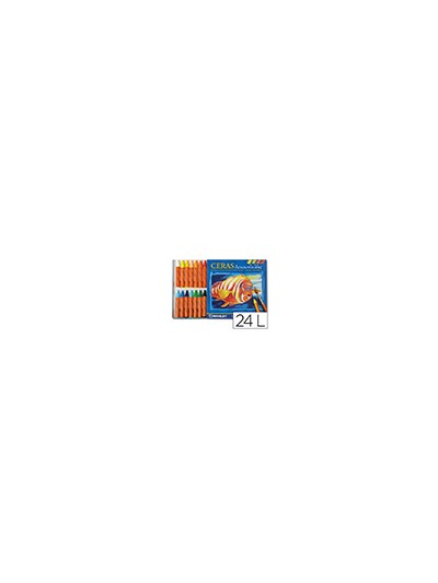 Lapices cera manley acuarelable caja de 24 unidades colores surtidos