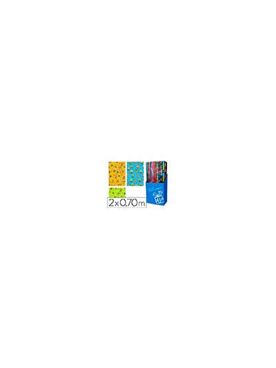 Papel de regalo infantil bob esponja rollo ancho 70 cm longitud 2 mt diseños surtidos gramaje 60 gr