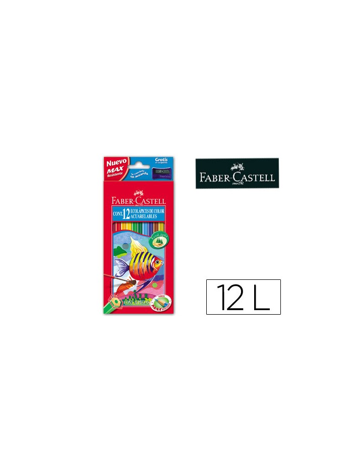 Lapices de colores faber castell acuarelables caja de 12 unidades colores surtidos Lapices de colores faber castell acuarelables caja de 12 unidades colores surtidos