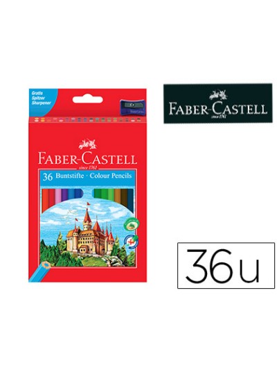 Lapices de colores faber-castell c/36 colores hexagonal madera reforestada