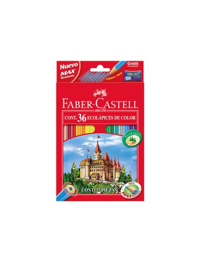 Lapices de colores faber-castell c/36 colores hexagonal madera reforestada