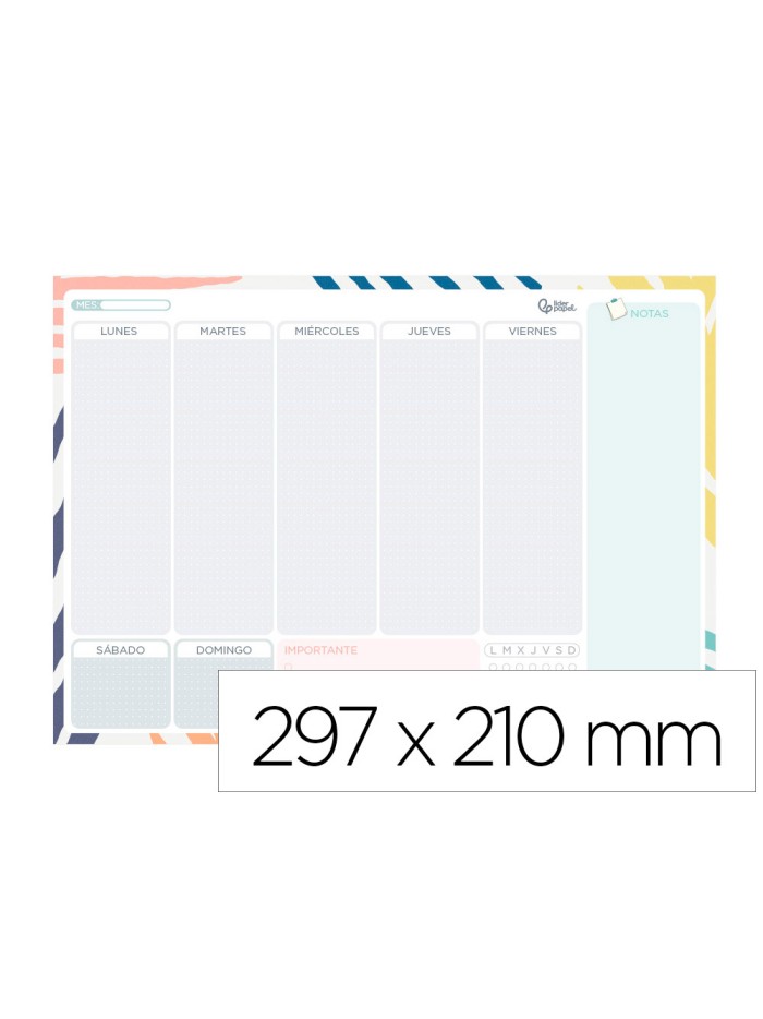 Planning semanal liderpapel joven 2025 din a4 con pegatinas papel 104 gr Planning semanal liderpapel joven 2025 din a4 con pegatinas papel 104 gr