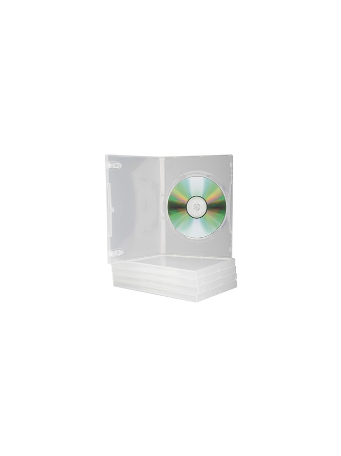 Caja dvd q-connect transparente pack de 5 unidades Caja dvd q-connect transparente pack de 5 unidades