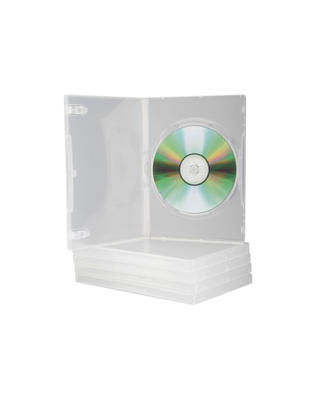 Caja dvd q-connect transparente pack de 5 unidades
