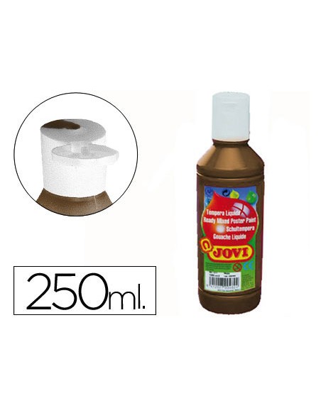 Tempera liquida jovi escolar 250 ml marron