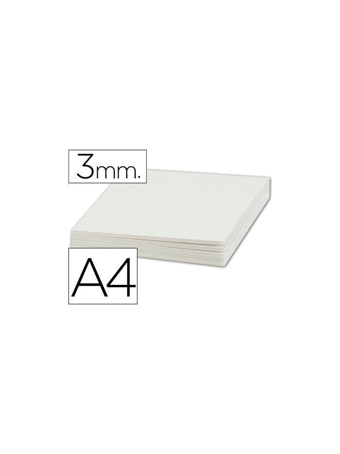 Carton pluma liderpapel blanco doble cara din a4 espesor 3mm Carton pluma liderpapel blanco doble cara din a4 espesor 3mm