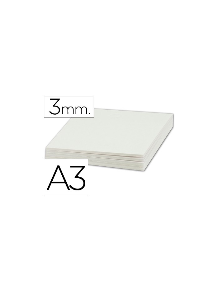 Carton pluma liderpapel blanco doble cara din a3 espesor 3mm Carton pluma liderpapel blanco doble cara din a3 espesor 3mm
