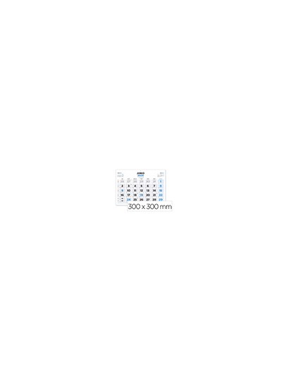Calendario pared liderpapel clasico 2025 lomo engomado 30x30 cm papel 105 gr