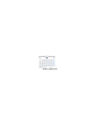 Calendario pared liderpapel clasico 2025 espiral 44x32 cm papel 128 gr