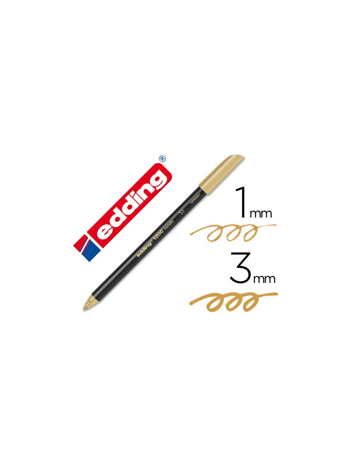 Rotulador edding punta fibra 1200 oro n. 53 punta redonda 1-3 mm Rotulador edding punta fibra 1200 oro n. 53 punta redonda 1-3 mm