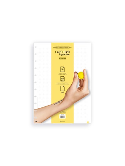 Recambio cuaderno carchivo ingeniox a4 50 hojas dots