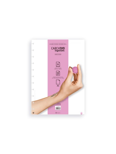 Recambio cuaderno carchivo ingeniox a4 50 hojas liso