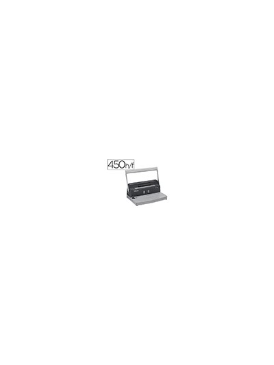 Encuadernadora para espiral fellowes metal 50r perfora 12 hojas formato a4 paso 5:1 encuaderna 450 hojas 80 gr