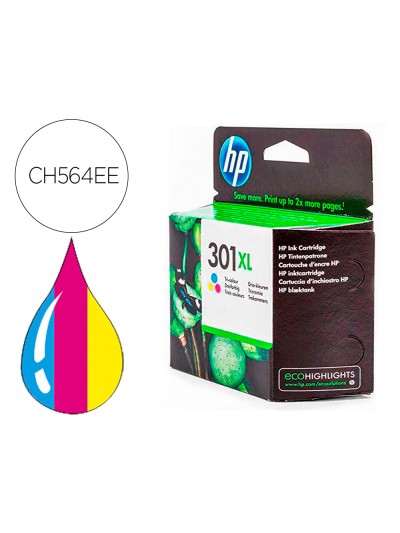 Ink-jet hp 301xl tricolor deskjet 5530 /1010 /1510 /2540alta capacidad