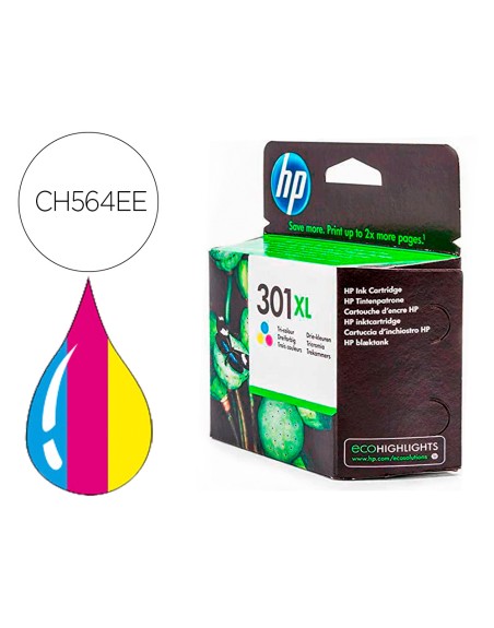 Ink-jet hp 301xl tricolor deskjet 5530 /1010 /1510 /2540alta capacidad