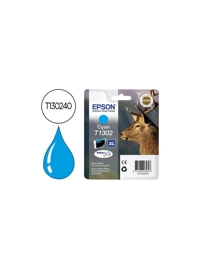 Ink-jet epson stylus t1302 cian office bx320f - extra alta capacidad - Ink-jet epson stylus t1302 cian office bx320f - extra alta capacidad -