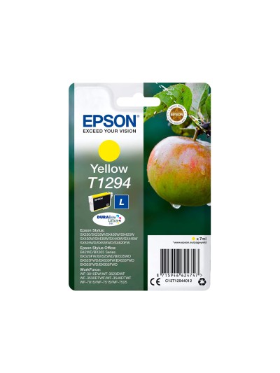 Ink-jet epson stylus t1294 amarillo sx420w / 425w / office bx305f / bx320f -alta capacidad-