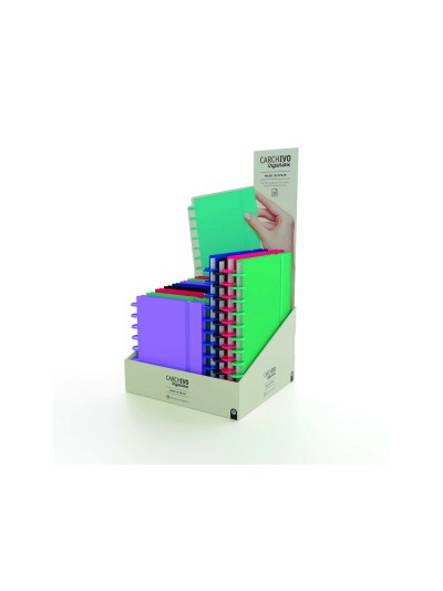 Cuaderno igeniox foam pastel horizontal expositor de 12 unidades surtidas