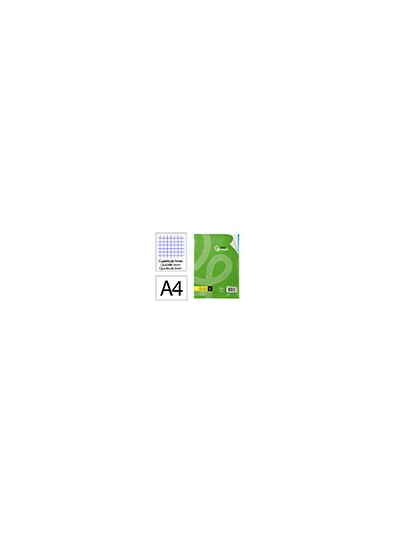 Recambio liderpapel a4 120 hojas 80g/m2 cuadro 5mm sin margen 4 taladros bandas de 5 colores