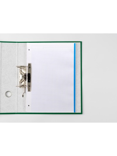 Recambio liderpapel a4 120 hojas 80g/m2 cuadro 5mm sin margen 4 taladros bandas de 5 colores