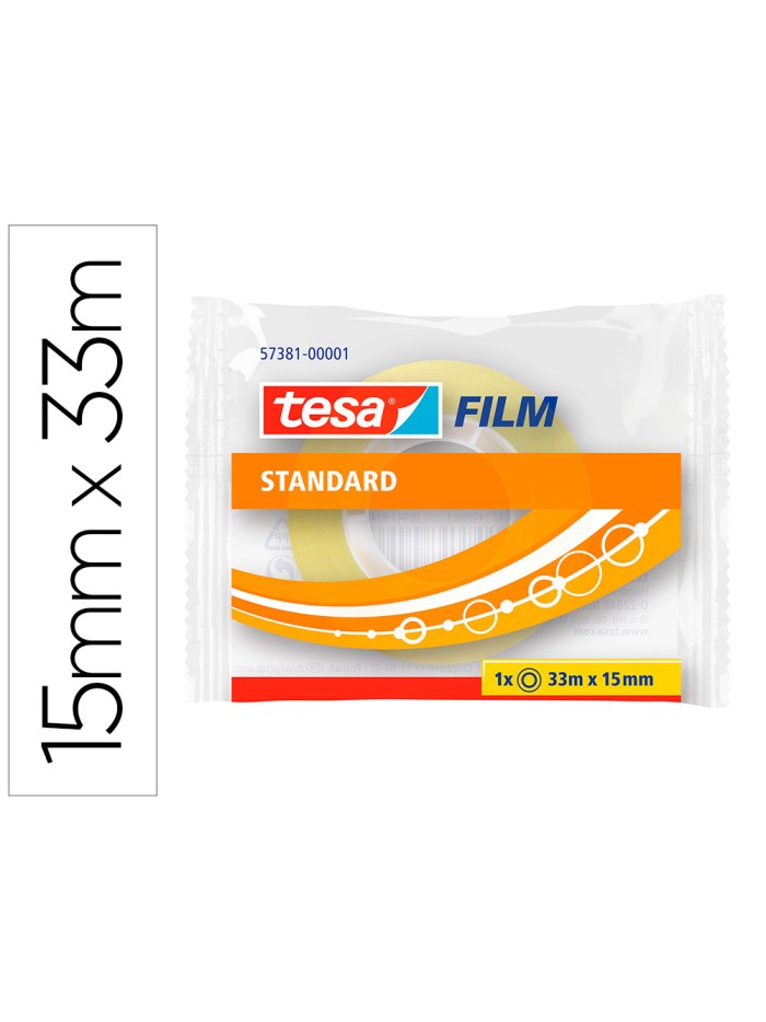 Cinta adhesiva tesa standard 33 mt x 15 mm Cinta adhesiva tesa standard 33 mt x 15 mm