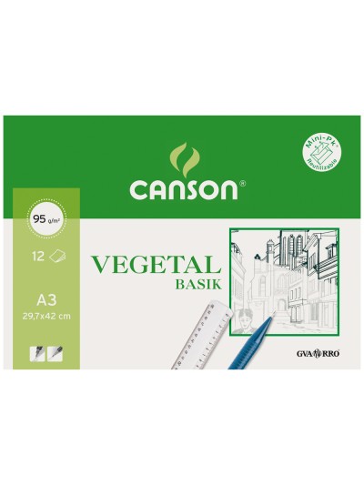Papel vegetal guarro din a3 90 gr minipack de 12 hojas