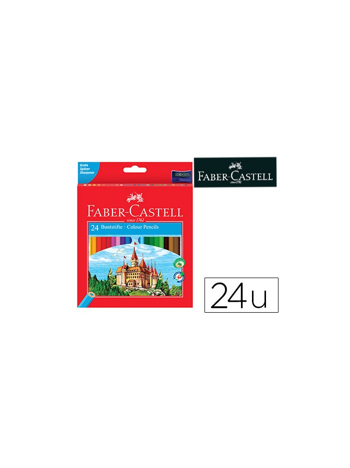 Lapices de colores faber-castell c/ 24 colores hexagonal madera reforestada Lapices de colores faber-castell c/ 24 colores hexagonal madera reforestada