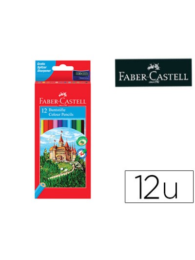 Lapices de colores faber-castell c/ 12 colores hexagonal madera reforestada
