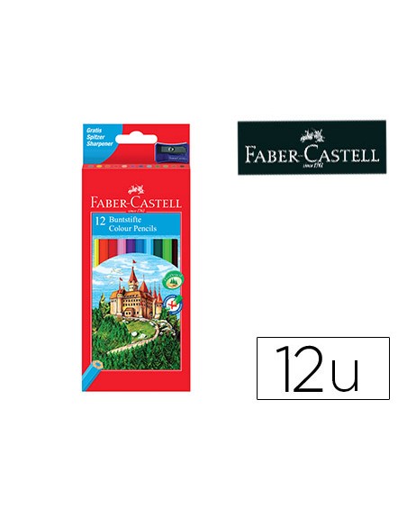 Lapices de colores faber-castell c/ 12 colores hexagonal madera reforestada