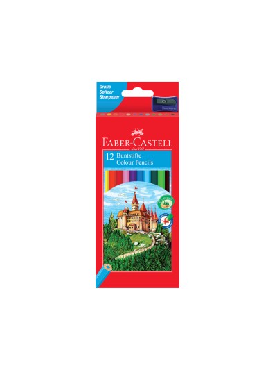 Lapices de colores faber-castell c/ 12 colores hexagonal madera reforestada