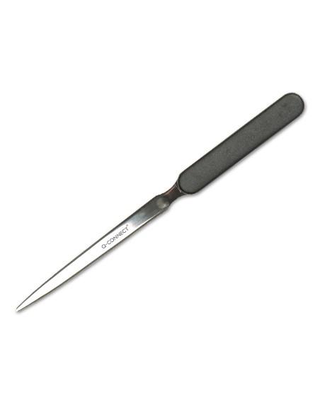 Abrecartas q-connect con mango de plastico negro longitud 190 mm
