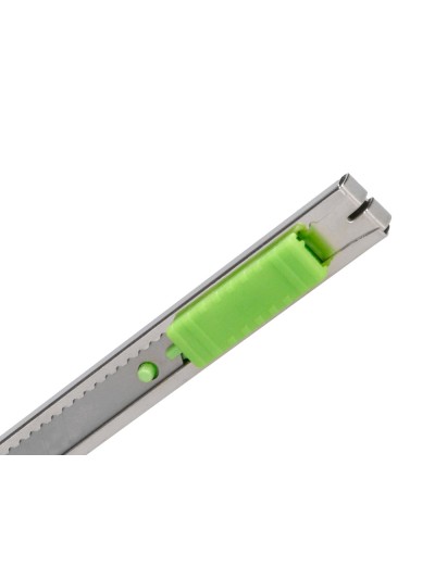 Cuter q-connect metalico estrecho cuchilla 9 mm con clip blister 1 unidad
