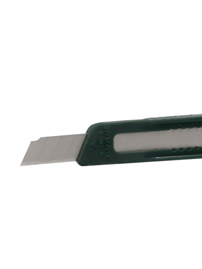 Cuter q-connect plastico estrecho con asa para colgar cuchilla 9 mm xd-07 blister 1 unidad