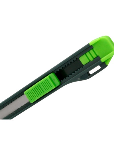 Cuter q-connect plastico estrecho con asa para colgar cuchilla 9 mm xd-07 blister 1 unidad