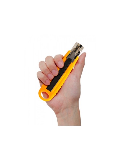 Cuter q-connect plastico ancho de seguridad retractil y con asa para colgar cuchilla 18 mm xd-123 blister 1 unidad