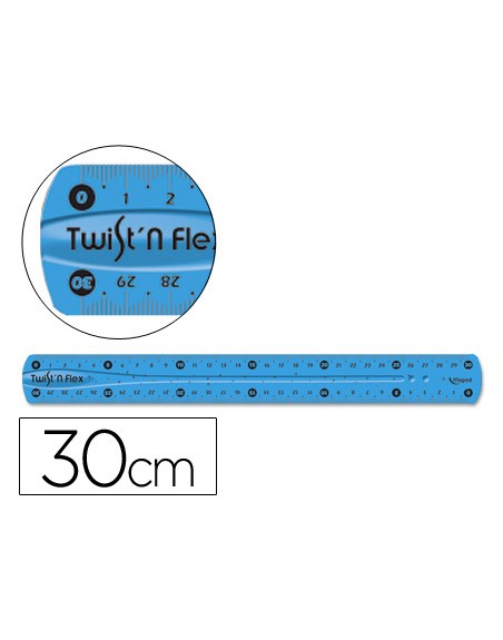 Regla maped plastico flexible de 30 cm colores surtidos
