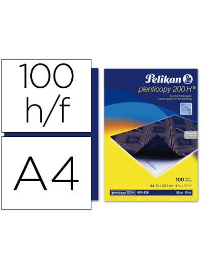 Papel carbon pelikan azul din a4 caja de 100 hojas