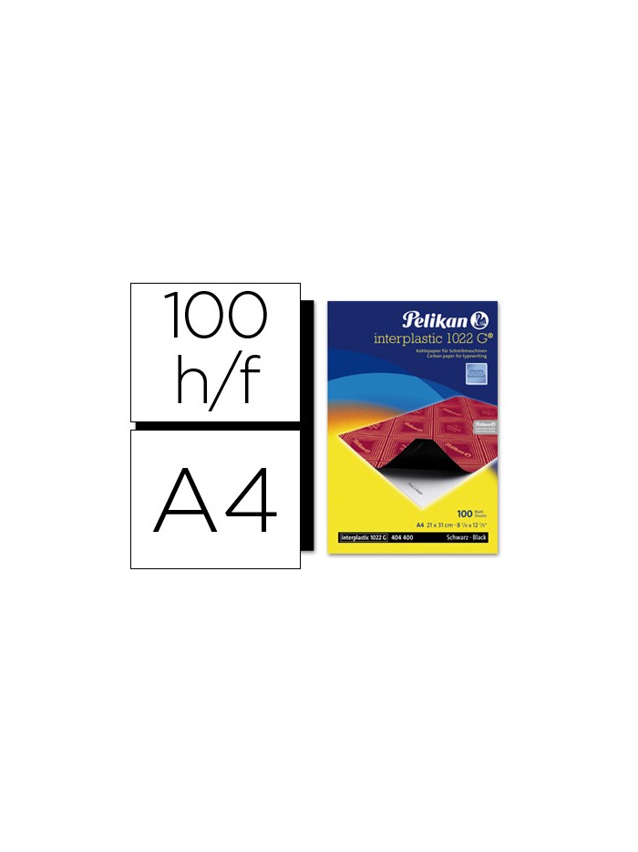 Papel carbon pelikan negro interplastic din a4 caja de 100 hojas Papel carbon pelikan negro interplastic din a4 caja de 100 hojas