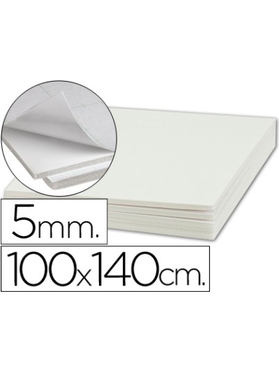 Carton pluma liderpapel blanco adhesivo 1 cara 100x140 cm espesor 5 mm
