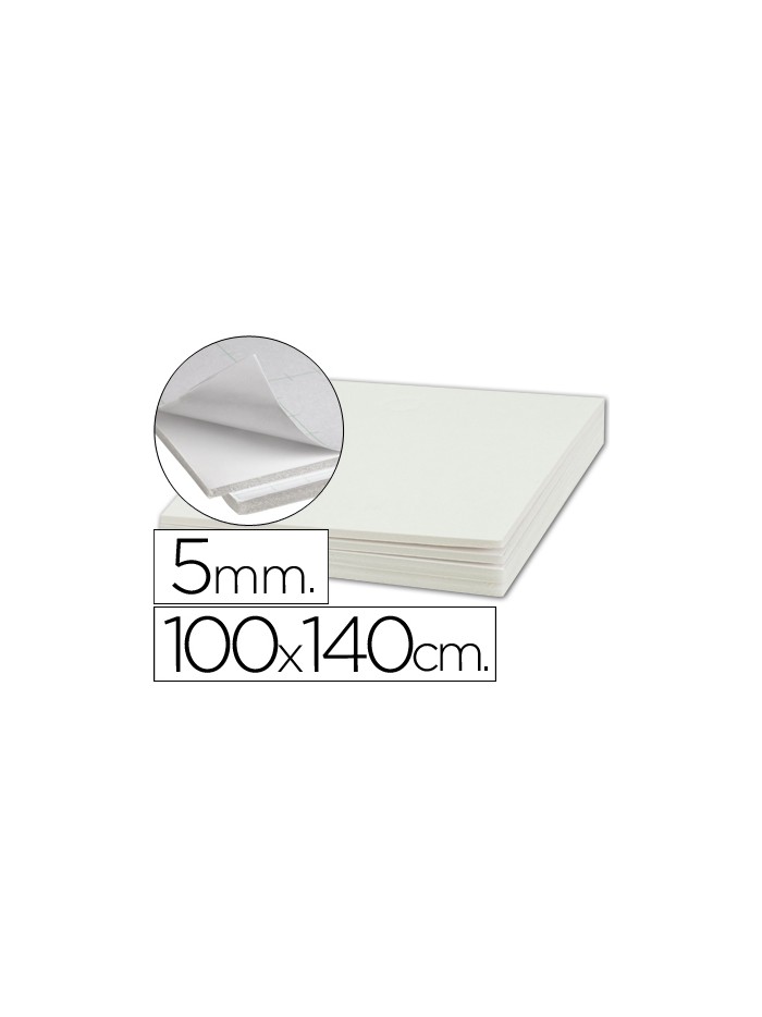 Carton pluma liderpapel blanco adhesivo 1 cara 100x140 cm espesor 5 mm