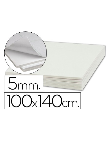 Carton pluma liderpapel blanco adhesivo 1 cara 100x140 cm espesor 5 mm