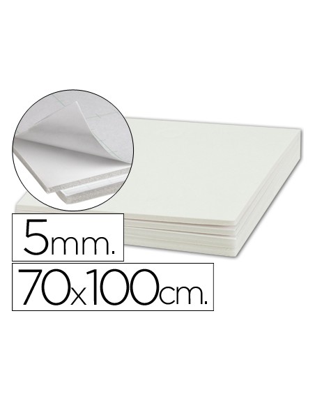 Carton pluma liderpapel blanco adhesivo 1 cara 70x100 cm espesor 5 mm