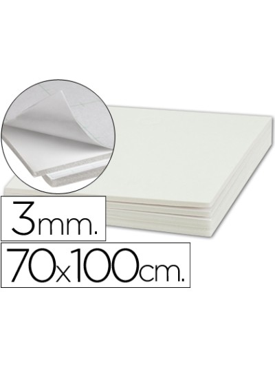 Carton pluma liderpapel blanco adhesivo 1 cara 70x100 cm espesor 3 mm
