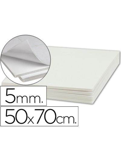 Carton pluma liderpapel blanco adhesivo 1 cara 50x70 cm espesor 5 mm